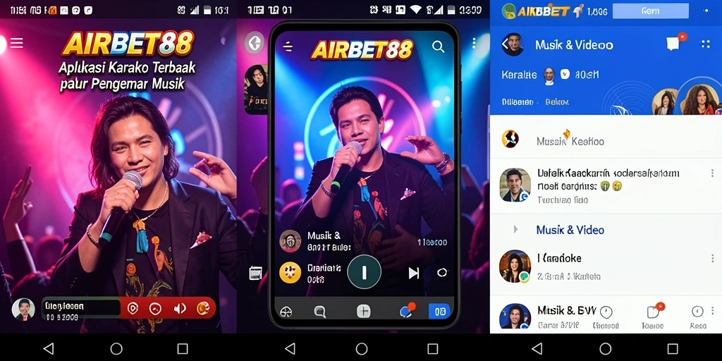 Antarmuka aplikasi AIRBET88 yang intuitif untuk karaoke.