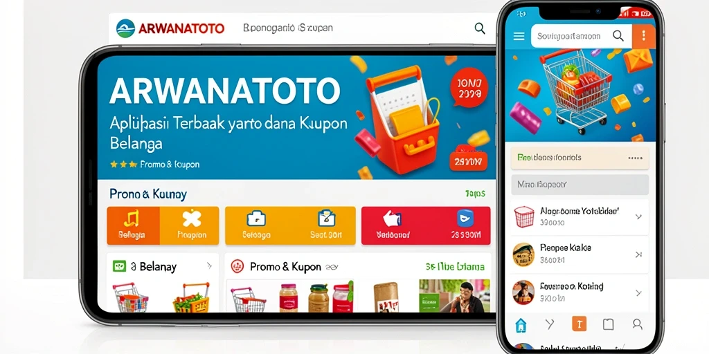 Tampilan antarmuka ARWANATOTO dengan berbagai kupon promo menarik.