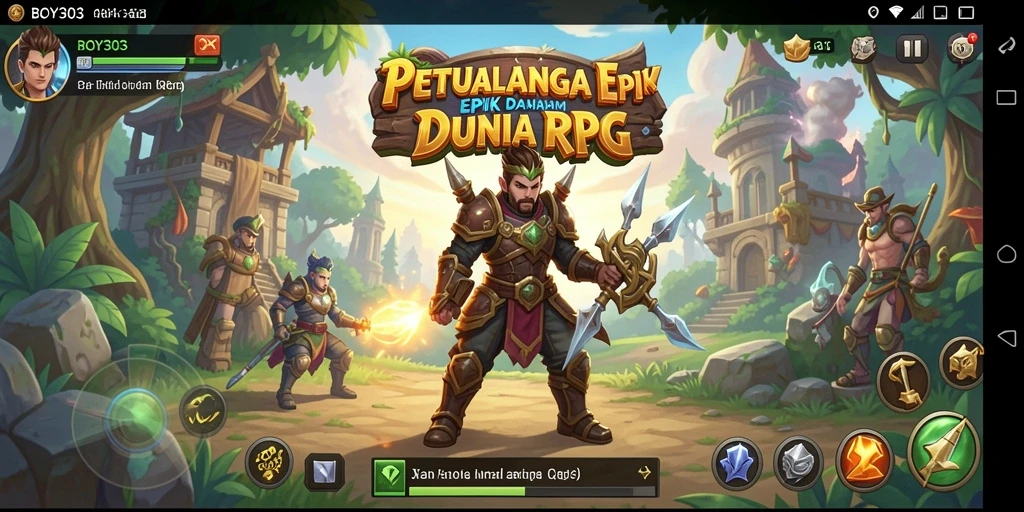Tampilan antarmuka BOY303 yang menarik dengan elemen RPG.