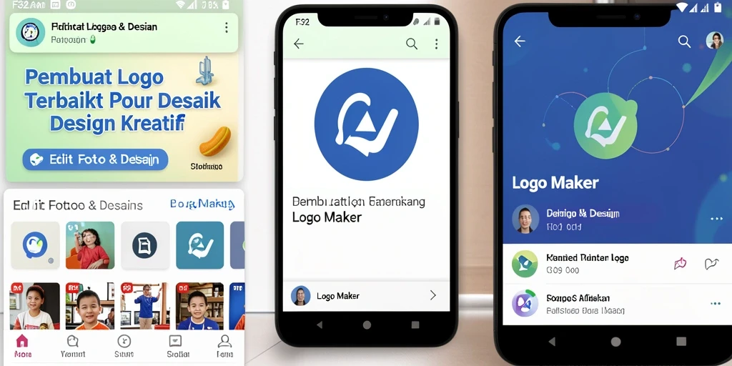 Antarmuka intuitif F32 untuk pembuatan logo yang kreatif.