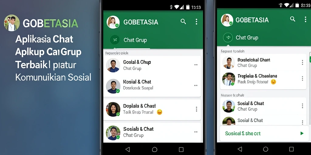 Antarmuka GOBETASIA menampilkan fitur Chat Grup yang menarik dan interaktif.