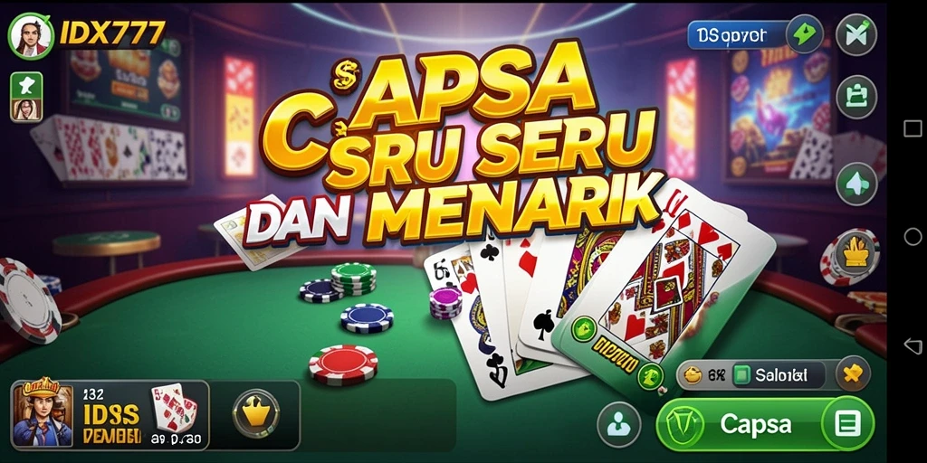 Tampilan antarmuka permainan Capsa IDX777 yang menarik dan intuitif.