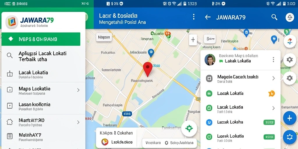 Antarmuka JAWARA79 menampilkan lokasi yang akurat dan peta interaktif.