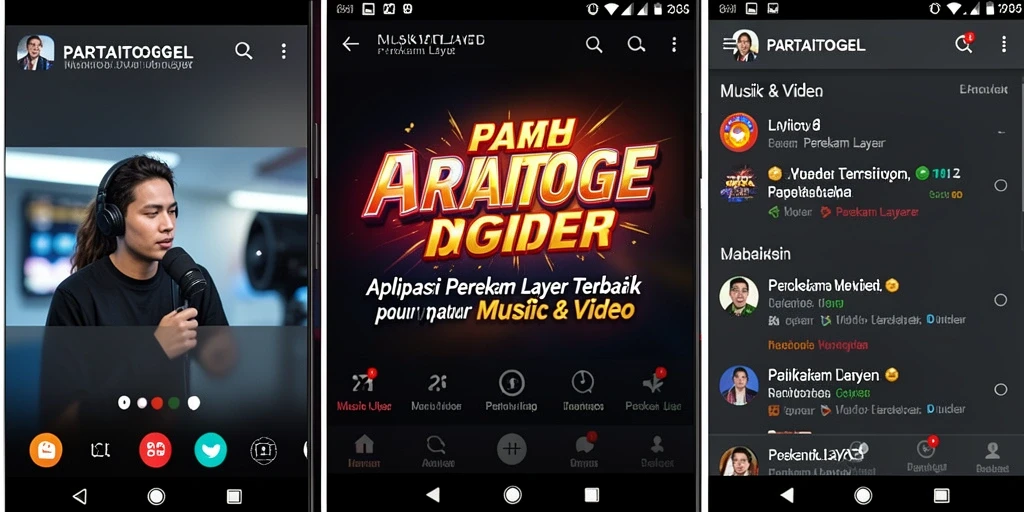 Antarmuka intuitif aplikasi Perekam Layar PARTAITOGEL yang memudahkan pengguna.
