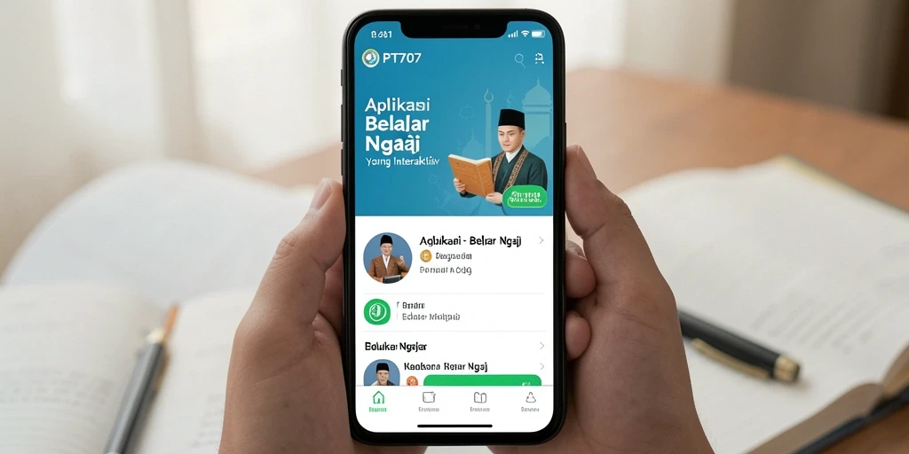 Antarmuka aplikasi PT707 yang intuitif dan menarik.