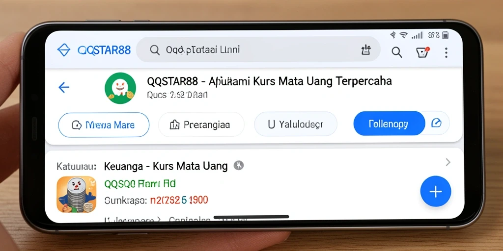 Antarmuka QQSTAR88 yang menampilkan kurs mata uang secara jelas dan ringkas.