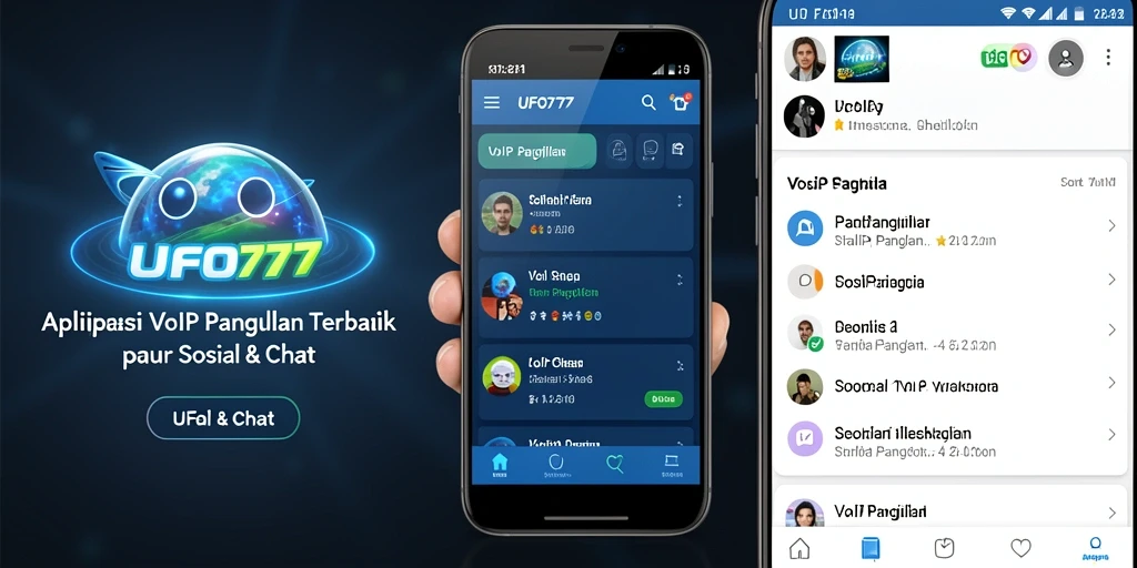 Tampilan antarmuka aplikasi VoIP Panggilan UFO777 yang sederhana dan efektif.