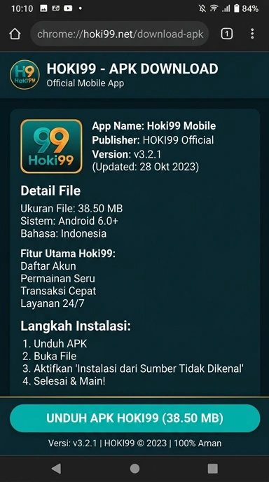 Panduan Unduh dan Instal APK hoki99 untuk Android