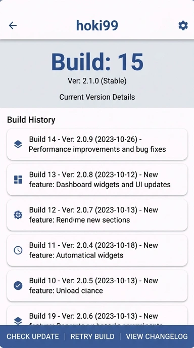 Riwayat Versi Hoki99 untuk Pengguna Android